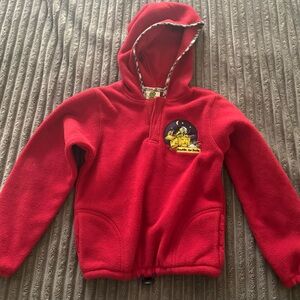 Kids Red Fleece Hoodie Franklin The Turtle